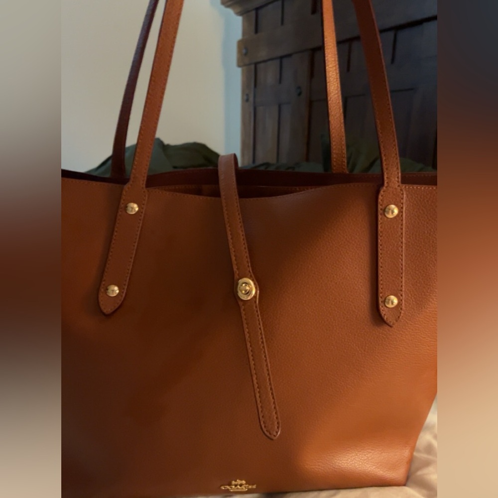 Coach leather tote bag